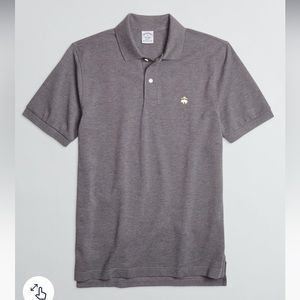 Brooks brothers gray slim fit performance polo shirt size L